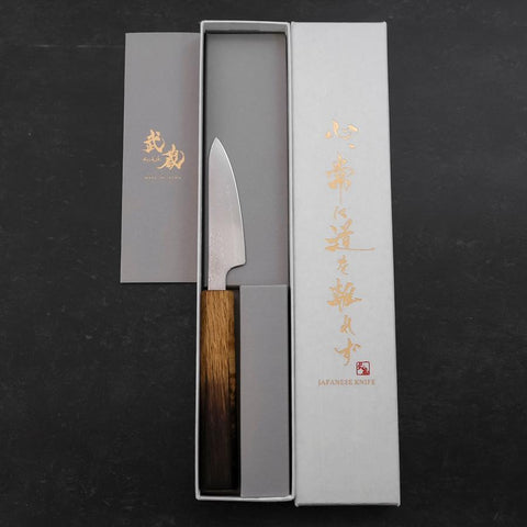 Petty VG-10 Damascus Yaki Urushi Handle 85mm-[Musashi]-[Japanese-Kitchen-Knives]