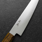 Petty VG-10 Damascus Yellow-Brown Birch Handle 150mm (5.9”)-[Musashi]-[Japanese-Kitchen-Knives]