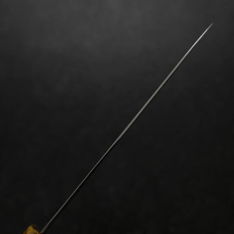 Petty VG-10 Damascus Yellow-Brown Birch Handle 150mm (5.9”)-[Musashi]-[Japanese-Kitchen-Knives]