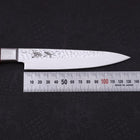 Petty VG-10 Mirror Tsuchime Damascus Mahogany Handle 135mm-[Musashi]-[Japanese-Kitchen-Knives]