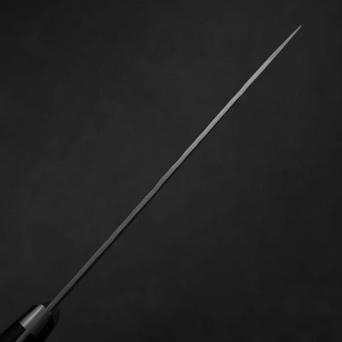 Petty VG-10 Mirror Tsuchime Damascus Western Black Handle 135mm-[Musashi]-[Japanese-Kitchen-Knives]