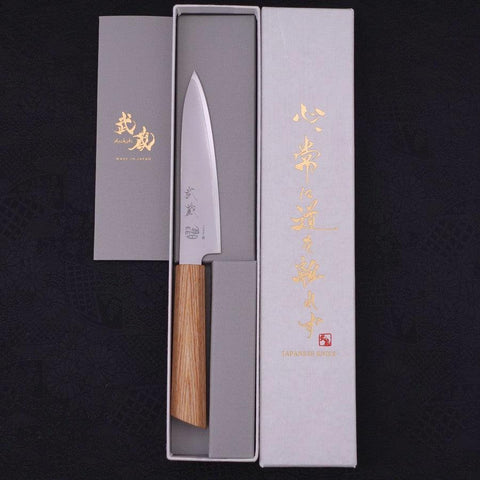 Petty VG-10 Polished Cherry Handle 125mm-[Musashi]-[Japanese-Kitchen-Knives]