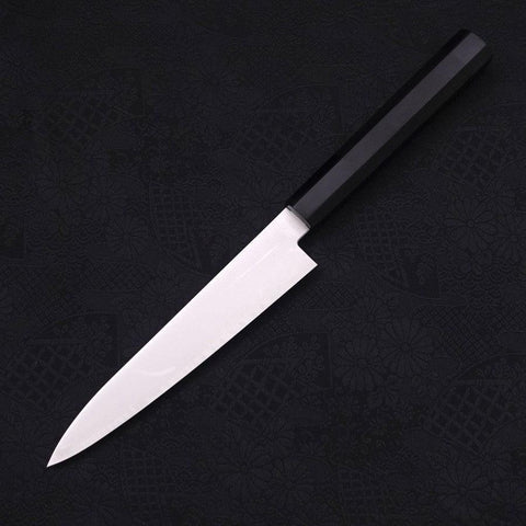 Petty VG-10 Polished Double Buffalo Ebony Handle 150mm-[Musashi]-[Japanese-Kitchen-Knives]