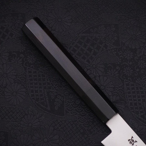 Petty VG-10 Polished Double Buffalo Ebony Handle 150mm-[Musashi]-[Japanese-Kitchen-Knives]
