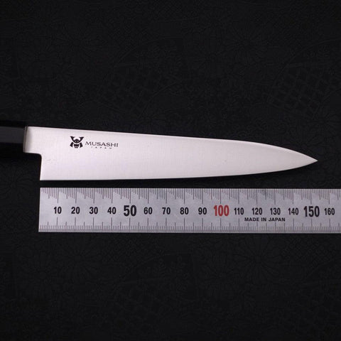 Petty VG-10 Polished Double Buffalo Ebony Handle 150mm-[Musashi]-[Japanese-Kitchen-Knives]