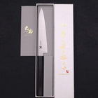 Petty VG-10 Polished Double Buffalo Ebony Handle 150mm-[Musashi]-[Japanese-Kitchen-Knives]