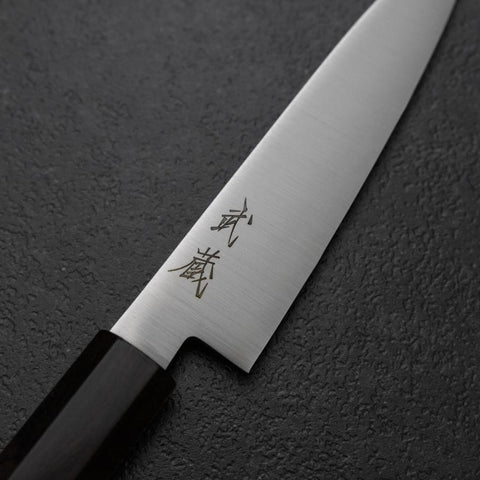 Petty VG-10 Polished Ebony Handle 115mm (4.5”)-[Musashi]-[Japanese-Kitchen-Knives]