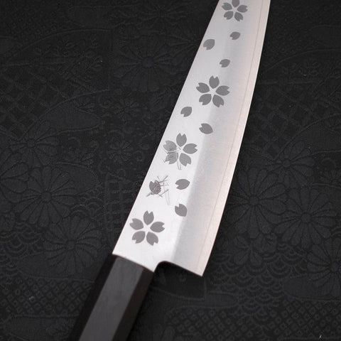 Petty VG-10 Polished Sakura Ebony Handle 150mm-[Musashi]-[Japanese-Kitchen-Knives]