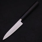 Petty VG-10 Tsuchime Damascus Buffalo Ebony Handle 120mm-[Musashi]-[Japanese-Kitchen-Knives]