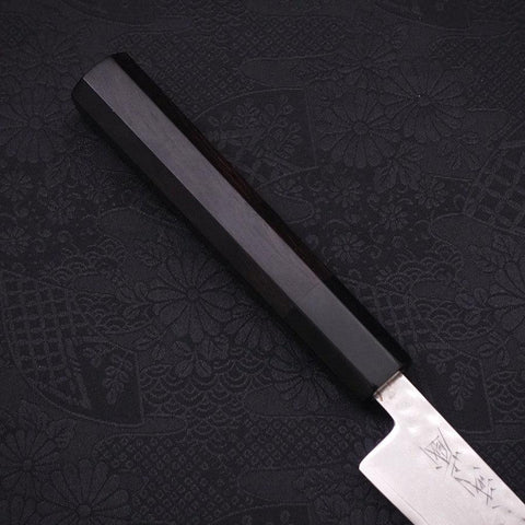 Petty VG-10 Tsuchime Damascus Buffalo Ebony Handle 120mm-[Musashi]-[Japanese-Kitchen-Knives]