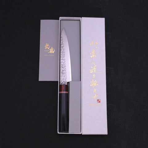 Petty VG-10 Tsuchime Damascus Cherry Handle 150mm-[Musashi]-[Japanese-Kitchen-Knives]