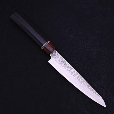 Petty VG-10 Tsuchime Damascus Cherry Handle 150mm-[Musashi]-[Japanese-Kitchen-Knives]