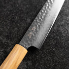 Petty VG-10 Tsuchime Damascus Olive Handle 150mm (5.9”)-[Musashi]-[Japanese-Kitchen-Knives]