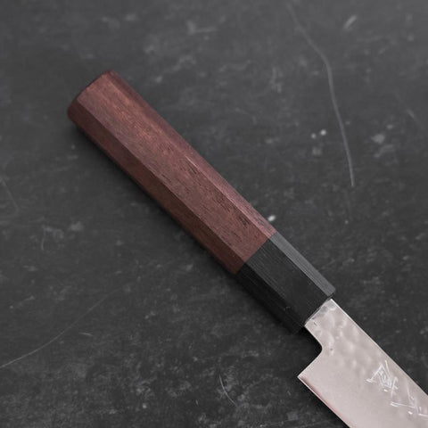 Petty VG-10 Tsuchime Damascus Shitan Handle 150mm-[Musashi]-[Japanese-Kitchen-Knives]