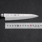 Petty VG-10 Tsuchime Damascus Western-Blue Handle 135mm-[Musashi]-[Japanese-Kitchen-Knives]
