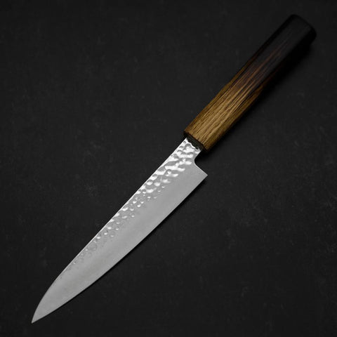 Petty VG-10 Tsuchime Damascus Yaki-Urushi Handle 150mm-[Musashi]-[Japanese-Kitchen-Knives]