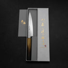 Petty VG-10 Tsuchime Damascus Yaki-Urushi Handle 150mm-[Musashi]-[Japanese-Kitchen-Knives]