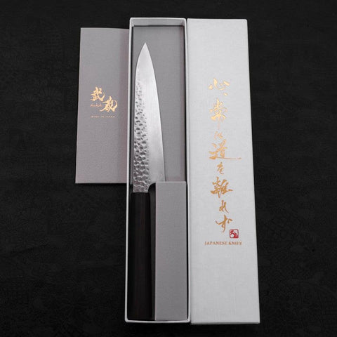 Petty VG-10 Tsuchime Ebony Handle 150mm-[Musashi]-[Japanese-Kitchen-Knives]