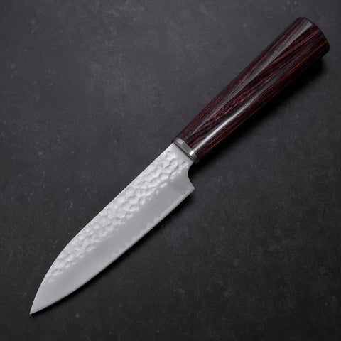 Petty VG-10 Tsuchime Oval Mahogany Handle 120mm-[Musashi]-[Japanese-Kitchen-Knives]