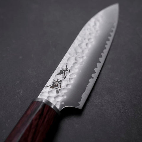 Petty VG-10 Tsuchime Oval Mahogany Handle 120mm-[Musashi]-[Japanese-Kitchen-Knives]