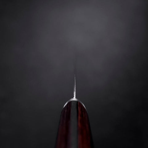 Petty VG-10 Tsuchime Oval Mahogany Handle 120mm-[Musashi]-[Japanese-Kitchen-Knives]