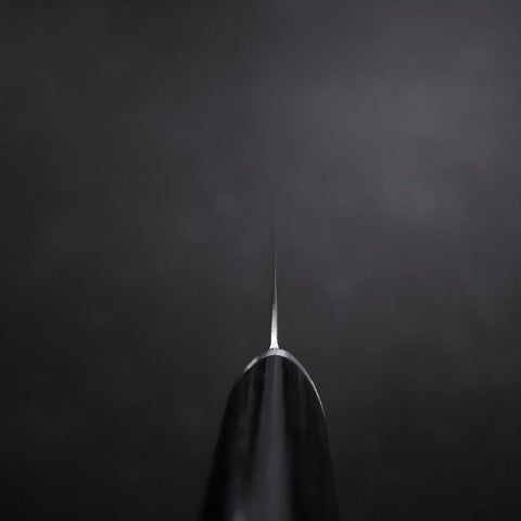 Petty VG-10 Tsuchime Oval Purple Handle 120mm-[Musashi]-[Japanese-Kitchen-Knives]