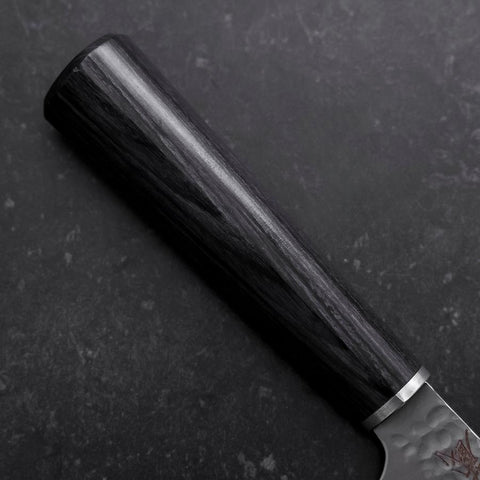 Petty VG-10 Tsuchime Oval Purple Handle 120mm-[Musashi]-[Japanese-Kitchen-Knives]