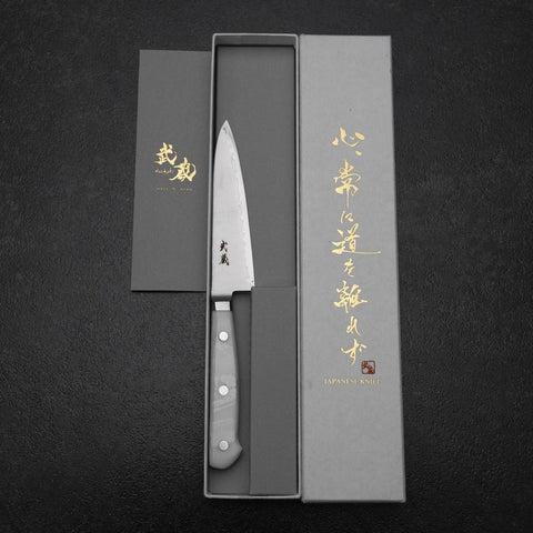 Petty VG-5 Tsuchime White Marble Handle 120mm (4.7”)-[Musashi]-[Japanese-Kitchen-Knives]