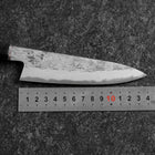 Petty White Steel #1 Tsuchime Buffalo Ebony Handle 135mm-[Musashi]-[Japanese-Kitchen-Knives]