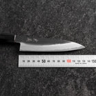 Petty White Steel #2 Kurouchi Buffalo Ebony Handle 130mm-[Musashi]-[Japanese-Kitchen-Knives]