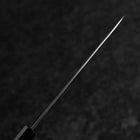 Petty White Steel #2 Kurouchi Buffalo Ebony Handle 160mm (6.3”)-[Musashi]-[Japanese-Kitchen-Knives]