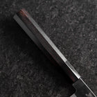 Petty White Steel #2 Kurouchi Buffalo Ebony Handle 160mm-[Musashi]-[Japanese-Kitchen-Knives]