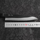 Petty White Steel #2 Kurouchi Buffalo Ebony Handle 160mm-[Musashi]-[Japanese-Kitchen-Knives]
