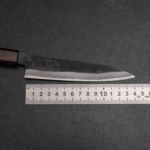 Petty White Steel #2 Kurouchi Zelkova Handle 150mm-[Musashi]-[Japanese-Kitchen-Knives]