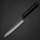 Petty White Steel #2 Stainless Clad Kurouchi Chokin Auspicious Cloud-Sun Buffalo Ebony Handle 150mm-[Musashi]-[Japanese-Kitchen-Knives]
