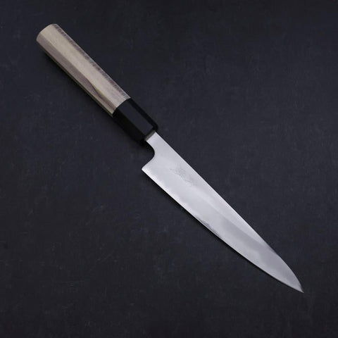 Petty White Steel #1 Polished Buffalo Magnolia Handle 150mm-[Musashi]-[Japanese-Kitchen-Knives]