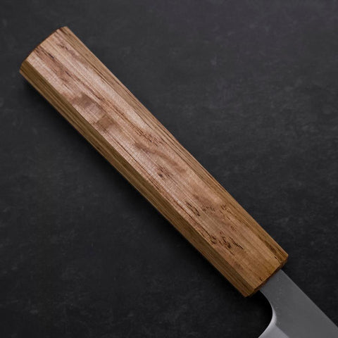 Petty White Steel #1 Polished Oak Handle 150mm-[Musashi]-[Japanese-Kitchen-Knives]