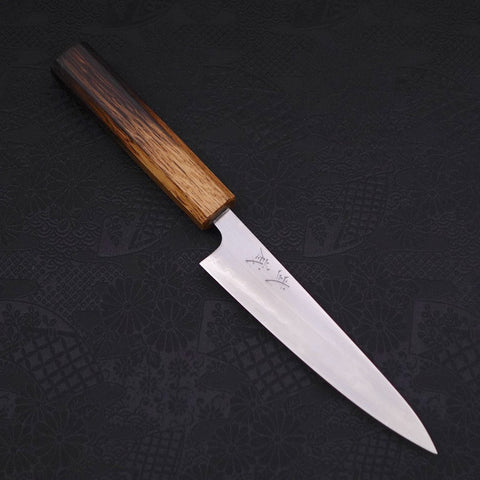 Petty White Steel #1 Polished Yaki Urushi Handle 135mm-[Musashi]-[Japanese-Kitchen-Knives]