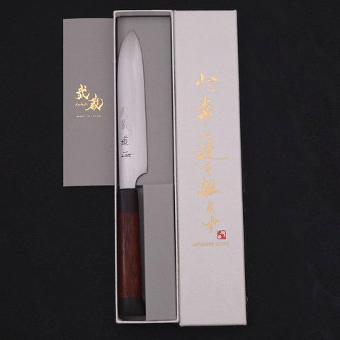 Petty White Steel #1 Super Polished Shitan Handle 150mm-[Musashi]-[Japanese-Kitchen-Knives]