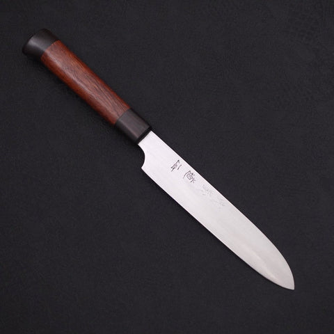 Petty White Steel #1 Super Polished Shitan Handle 150mm-[Musashi]-[Japanese-Kitchen-Knives]