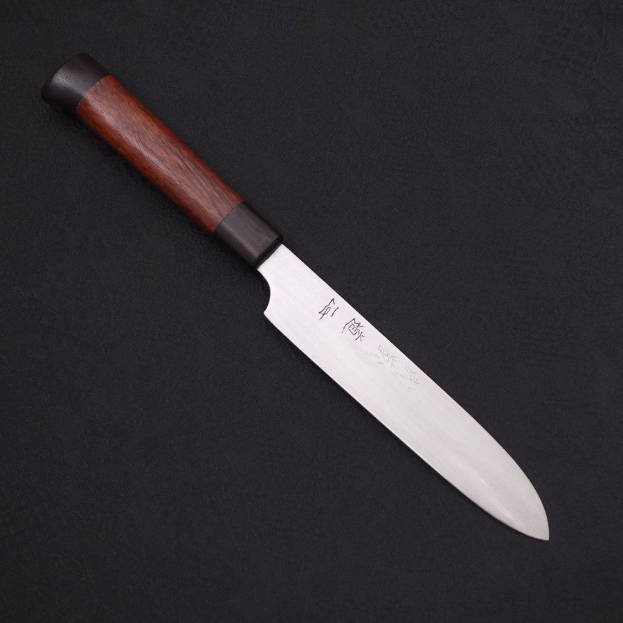 Petty White Steel #1 Super Polished Shitan Handle 150mm-[Musashi]-[Japanese-Kitchen-Knives]