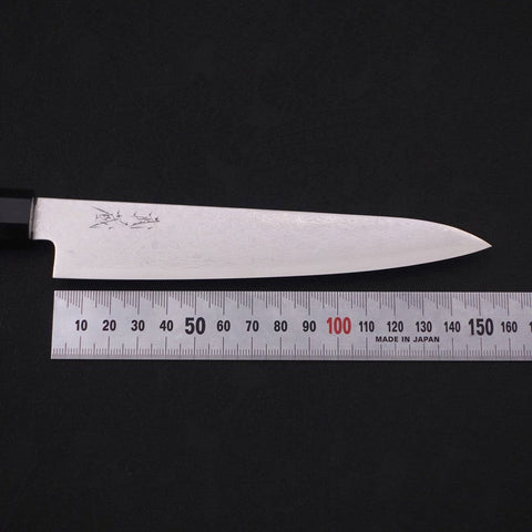 Petty ZA-18 Damascus Buffalo Ebony Handle 150mm-[Musashi]-[Japanese-Kitchen-Knives]