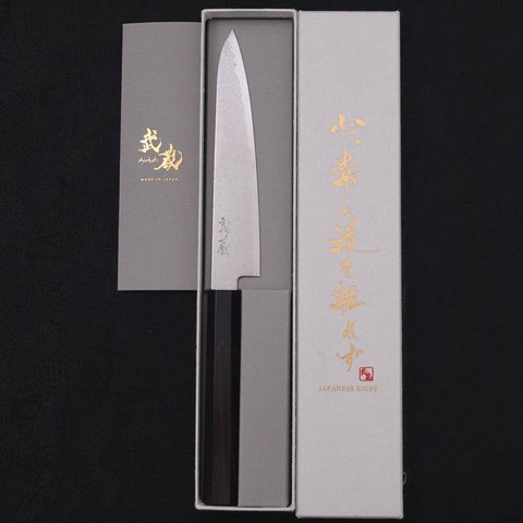 Petty ZA-18 Damascus Buffalo Ebony Handle 150mm-[Musashi]-[Japanese-Kitchen-Knives]