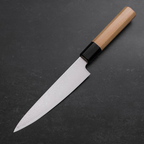 Petty ZA-18 Damascus Buffalo Magnolia Handle 150mm-[Musashi]-[Japanese-Kitchen-Knives]
