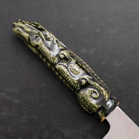 Petty ZA-18 Damascus Ceramics Dragon Handle 150mm-[Musashi]-[Japanese-Kitchen-Knives]