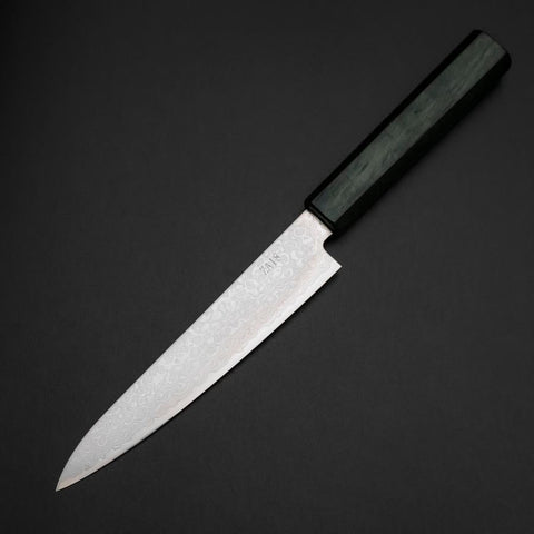 Petty ZA-18 Damascus Green Urushi Handle 150mm-[Musashi]-[Japanese-Kitchen-Knives]