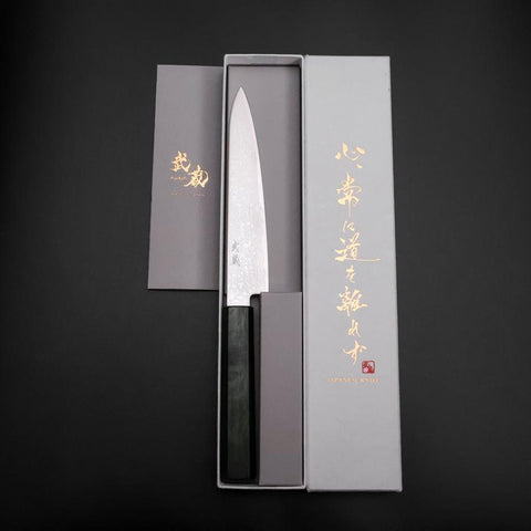 Petty ZA-18 Damascus Green Urushi Handle 150mm-[Musashi]-[Japanese-Kitchen-Knives]