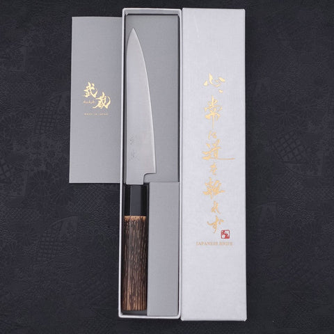 Petty ZDP-189 Polished Buffalo Chestnuts Handle 150mm-[Musashi]-[Japanese-Kitchen-Knives]