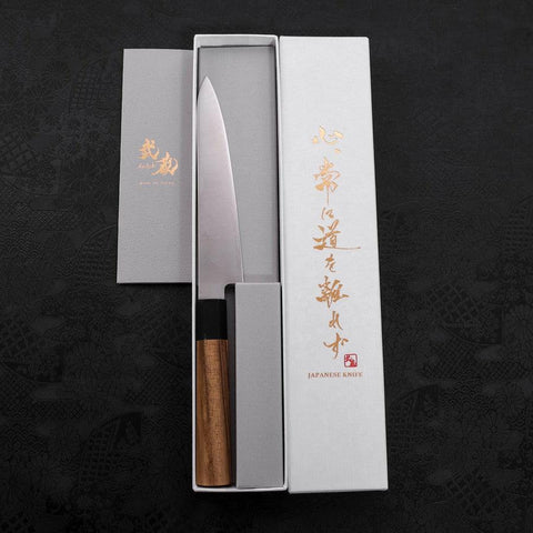 Petty ZDP-189 Polished Buffalo Teak Handle 150mm-[Musashi]-[Japanese-Kitchen-Knives]