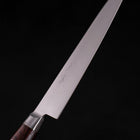 Petty knife AUS-8 Polished Western Brown Handle 130mm-[Musashi]-[Japanese-Kitchen-Knives]